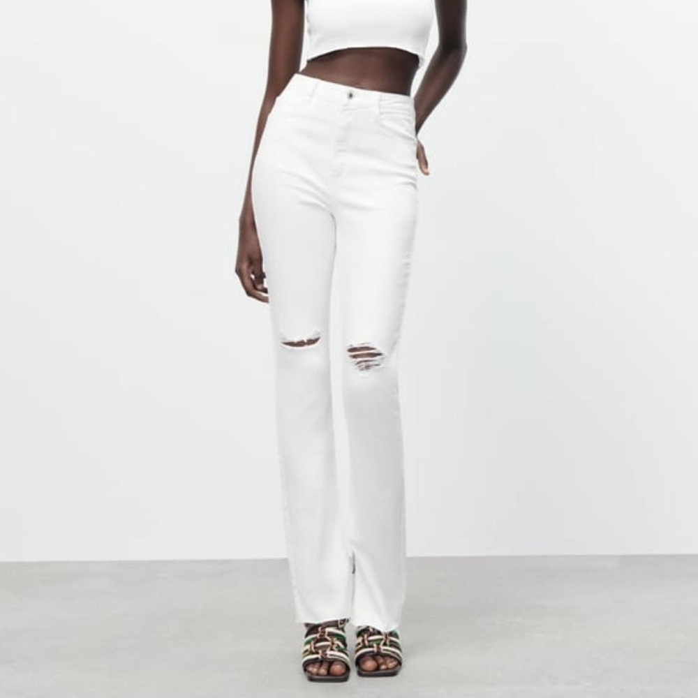 Zara Jeans | Zara Z1975 Flared Rioned Slim Fit
